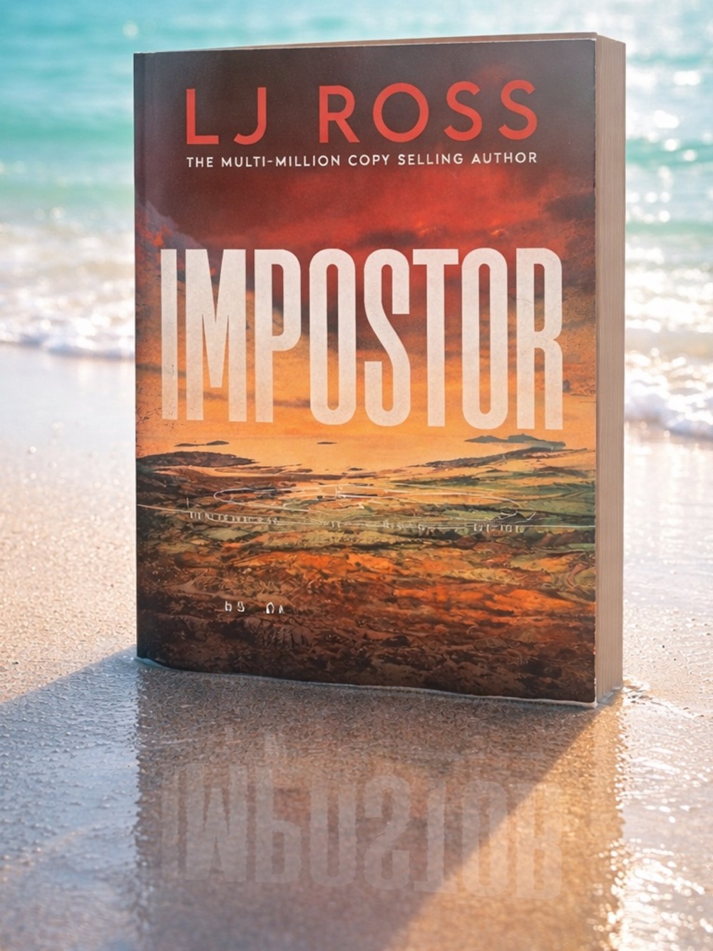 Indigo Coffee Table Book 'Impostor' in Red and Orange Gradient